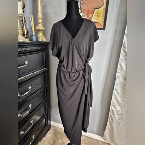 Torrid Black Asymmetrical Wrap Dress